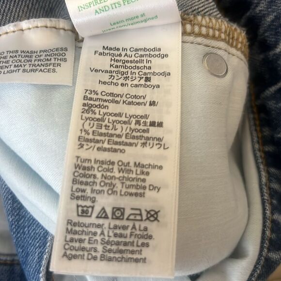 J. Crew 9” Demi Women’s Boot Cut Crop Frayed Jeans - Picture 6 of 7